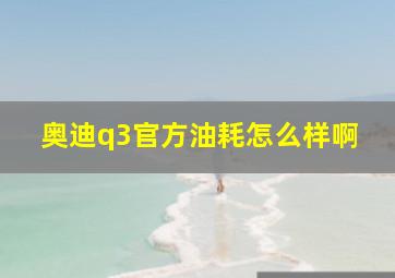 奥迪q3官方油耗怎么样啊