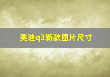 奥迪q3新款图片尺寸