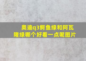 奥迪q3鳄鱼绿和阿瓦隆绿哪个好看一点呢图片