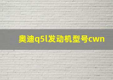 奥迪q5l发动机型号cwn