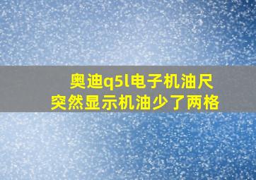 奥迪q5l电子机油尺突然显示机油少了两格