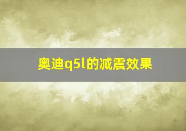 奥迪q5l的减震效果