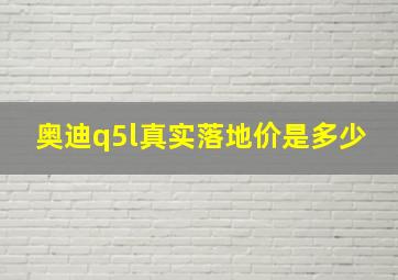 奥迪q5l真实落地价是多少