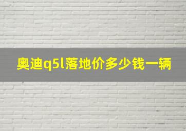 奥迪q5l落地价多少钱一辆