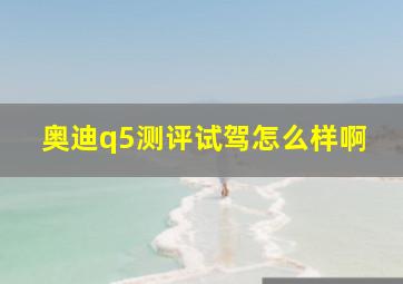 奥迪q5测评试驾怎么样啊