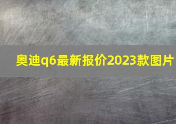 奥迪q6最新报价2023款图片