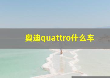 奥迪quattro什么车