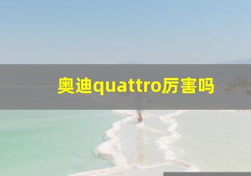 奥迪quattro厉害吗