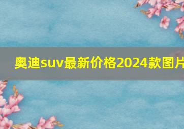 奥迪suv最新价格2024款图片