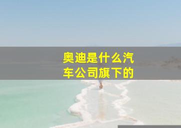 奥迪是什么汽车公司旗下的