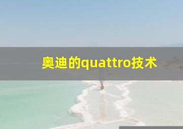 奥迪的quattro技术