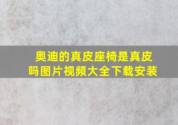 奥迪的真皮座椅是真皮吗图片视频大全下载安装