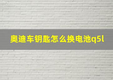 奥迪车钥匙怎么换电池q5l