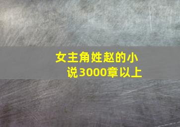 女主角姓赵的小说3000章以上