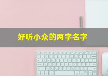 好听小众的两字名字