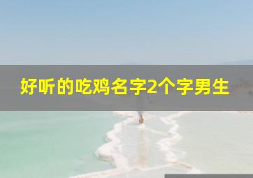 好听的吃鸡名字2个字男生