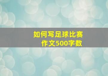 如何写足球比赛作文500字数