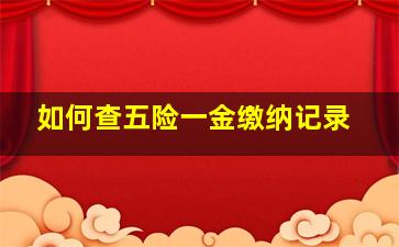 如何查五险一金缴纳记录