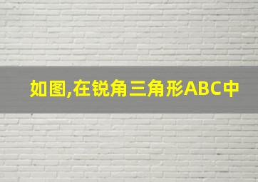 如图,在锐角三角形ABC中