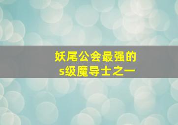 妖尾公会最强的s级魔导士之一