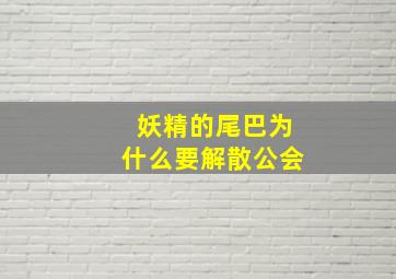 妖精的尾巴为什么要解散公会