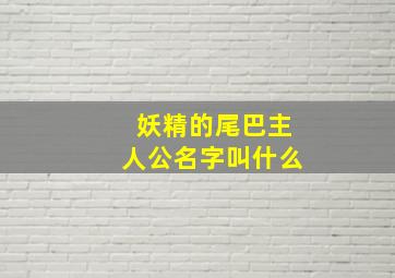 妖精的尾巴主人公名字叫什么