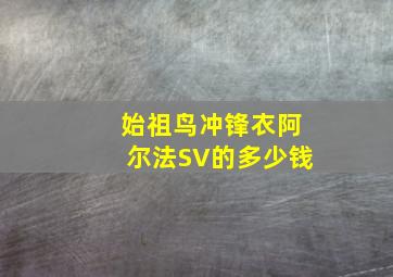 始祖鸟冲锋衣阿尔法SV的多少钱