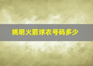 姚明火箭球衣号码多少