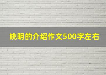 姚明的介绍作文500字左右