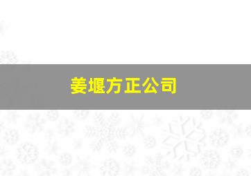 姜堰方正公司