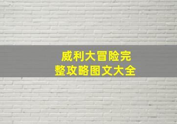 威利大冒险完整攻略图文大全