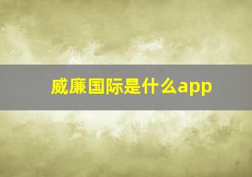 威廉国际是什么app