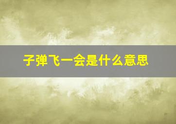 子弹飞一会是什么意思