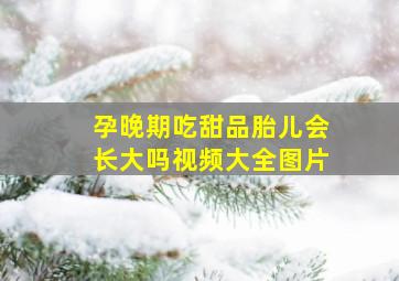 孕晚期吃甜品胎儿会长大吗视频大全图片