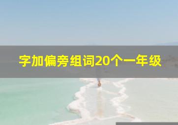 字加偏旁组词20个一年级