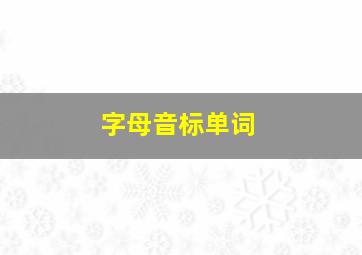 字母音标单词