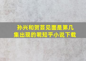 孙兴和贺芸见面是第几集出现的呢知乎小说下载