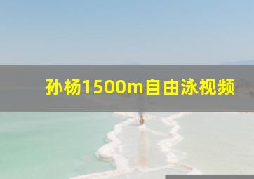 孙杨1500m自由泳视频