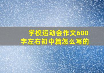 学校运动会作文600字左右初中篇怎么写的