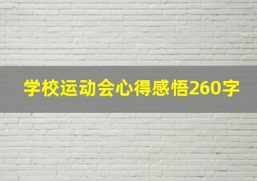 学校运动会心得感悟260字