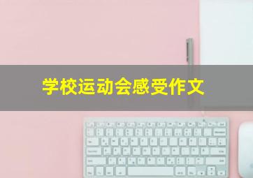 学校运动会感受作文