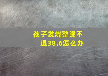 孩子发烧整晚不退38.6怎么办