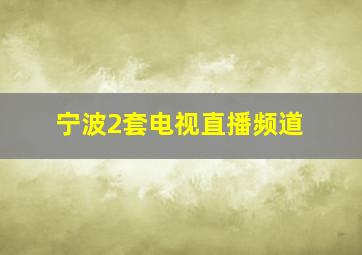 宁波2套电视直播频道