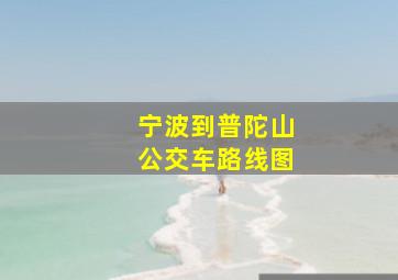 宁波到普陀山公交车路线图