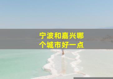 宁波和嘉兴哪个城市好一点