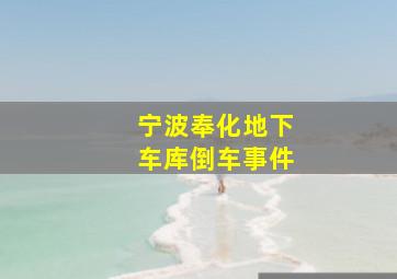 宁波奉化地下车库倒车事件