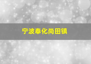 宁波奉化尚田镇