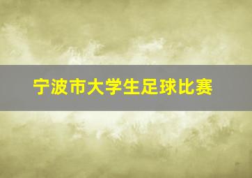 宁波市大学生足球比赛