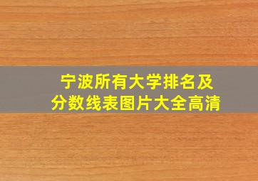 宁波所有大学排名及分数线表图片大全高清