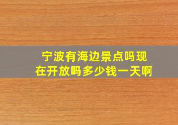 宁波有海边景点吗现在开放吗多少钱一天啊